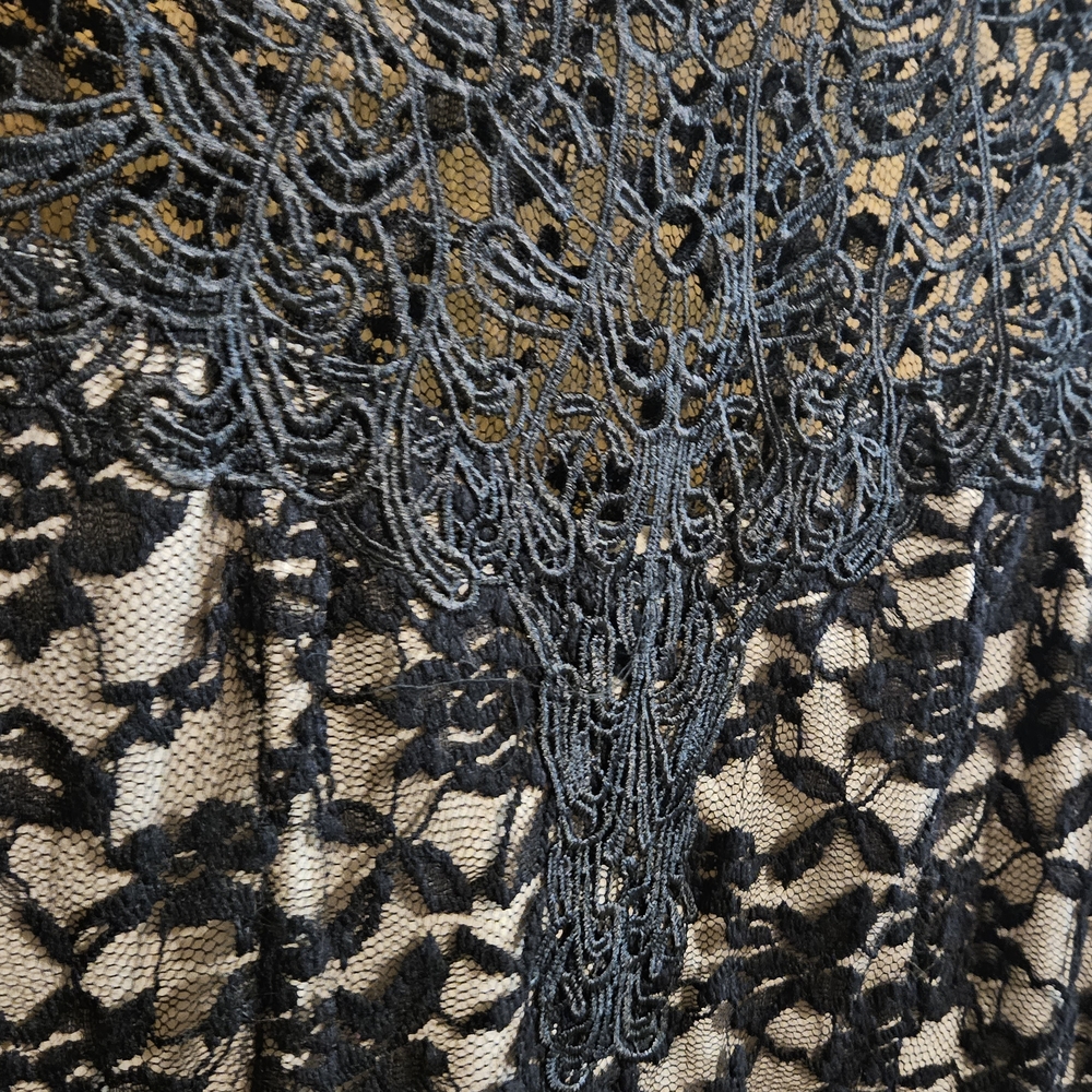 Maurices Black and Tan Lace Dress